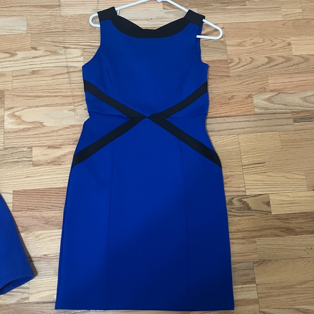 Spense Blue and Black Mini Dress